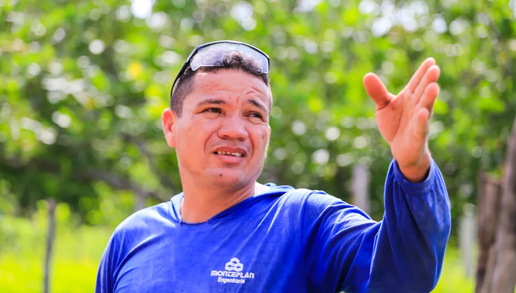 Francisco Aparecido, morador do bairro