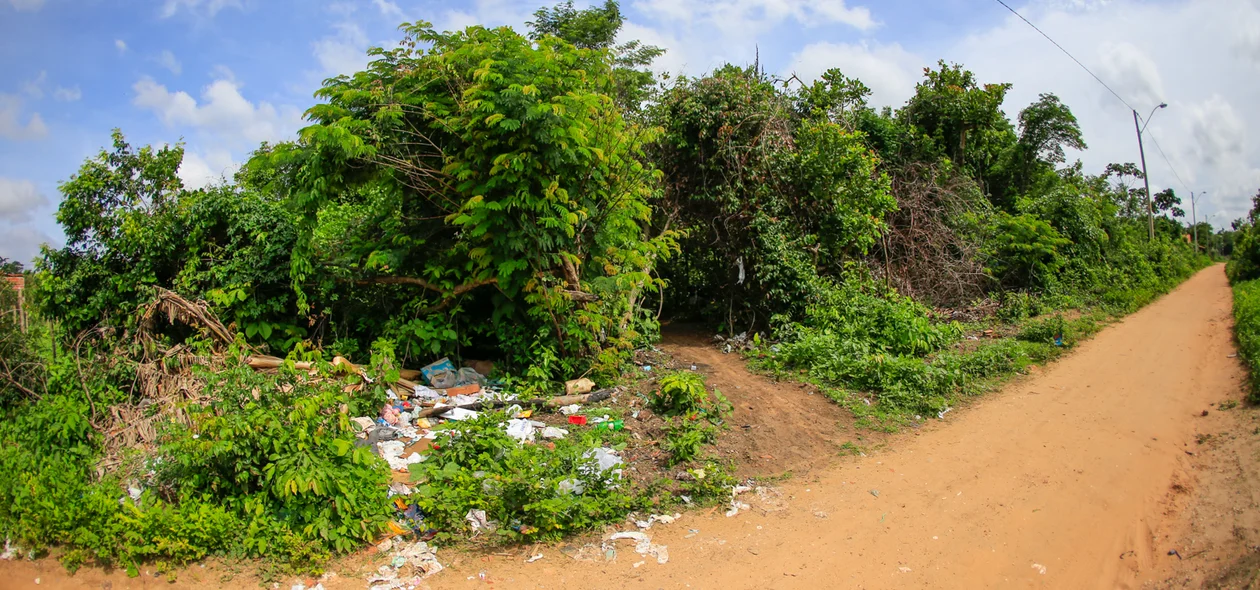 Local onde os moradores jogam o lixo 