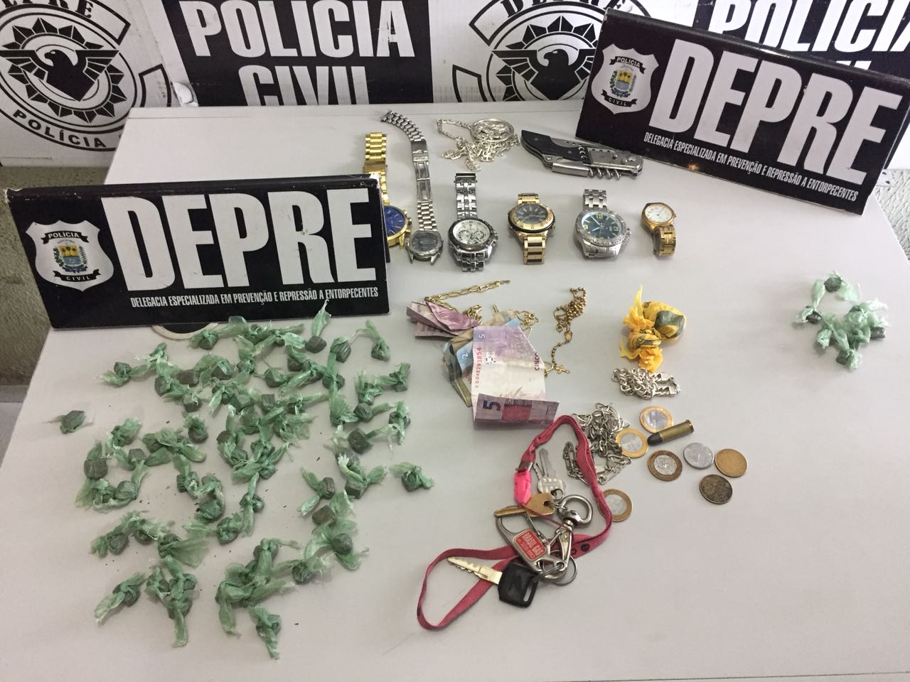 Material apreendido pela Depre no Parque Ideal 