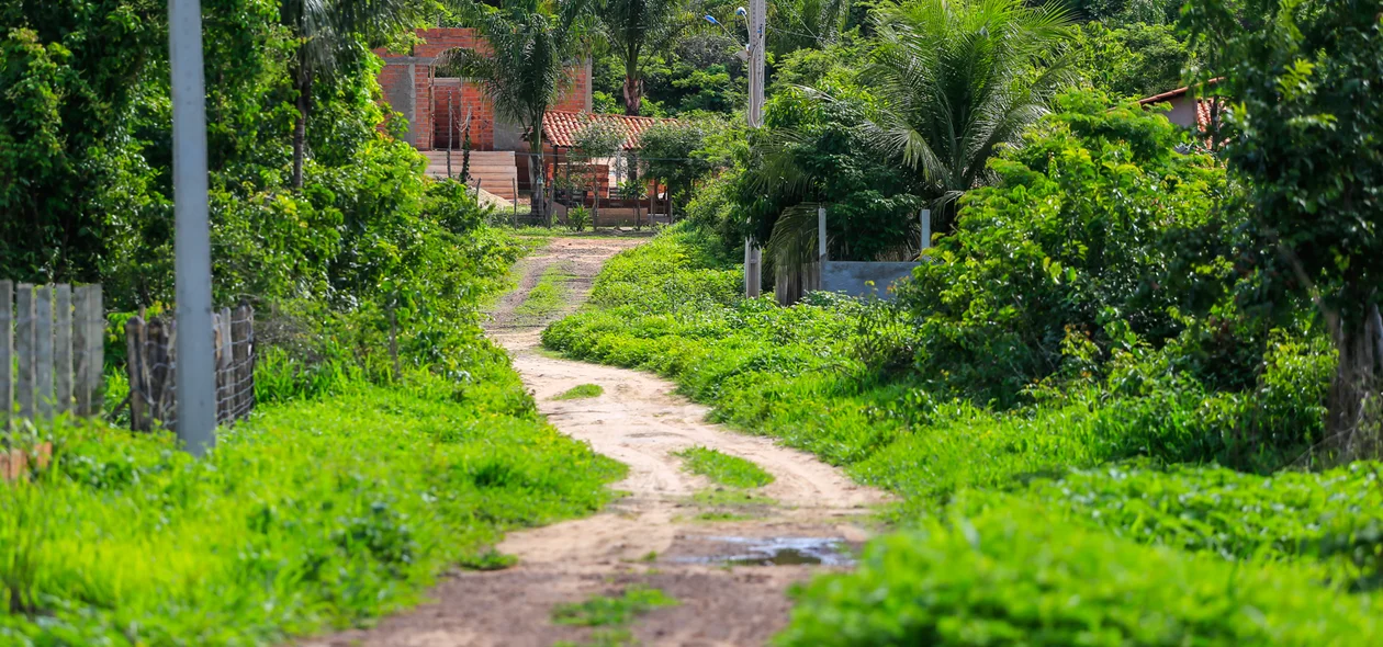 Ruas sem calçamento no loteamento Santa Teresinha