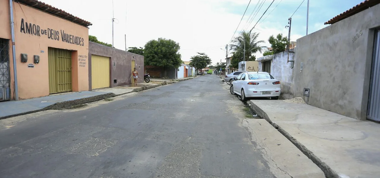 Rua Anísio Pires, bairro Nova Brasília, onde aconteceu a tentativa de assalto mal sucedida