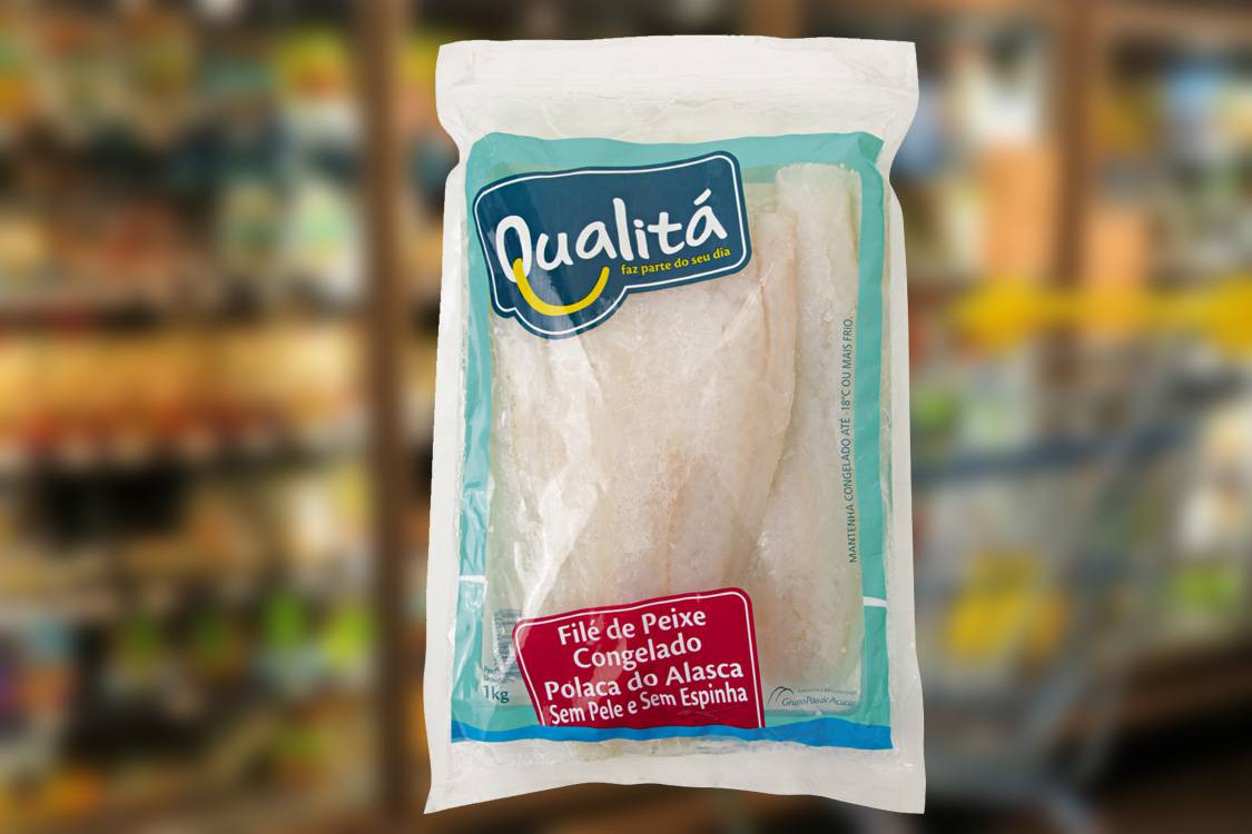 Filé de peixe Polaca do Alasca, da marca Qualitá