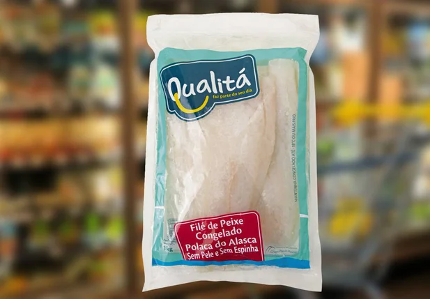 Filé de peixe Polaca do Alasca, da marca Qualitá