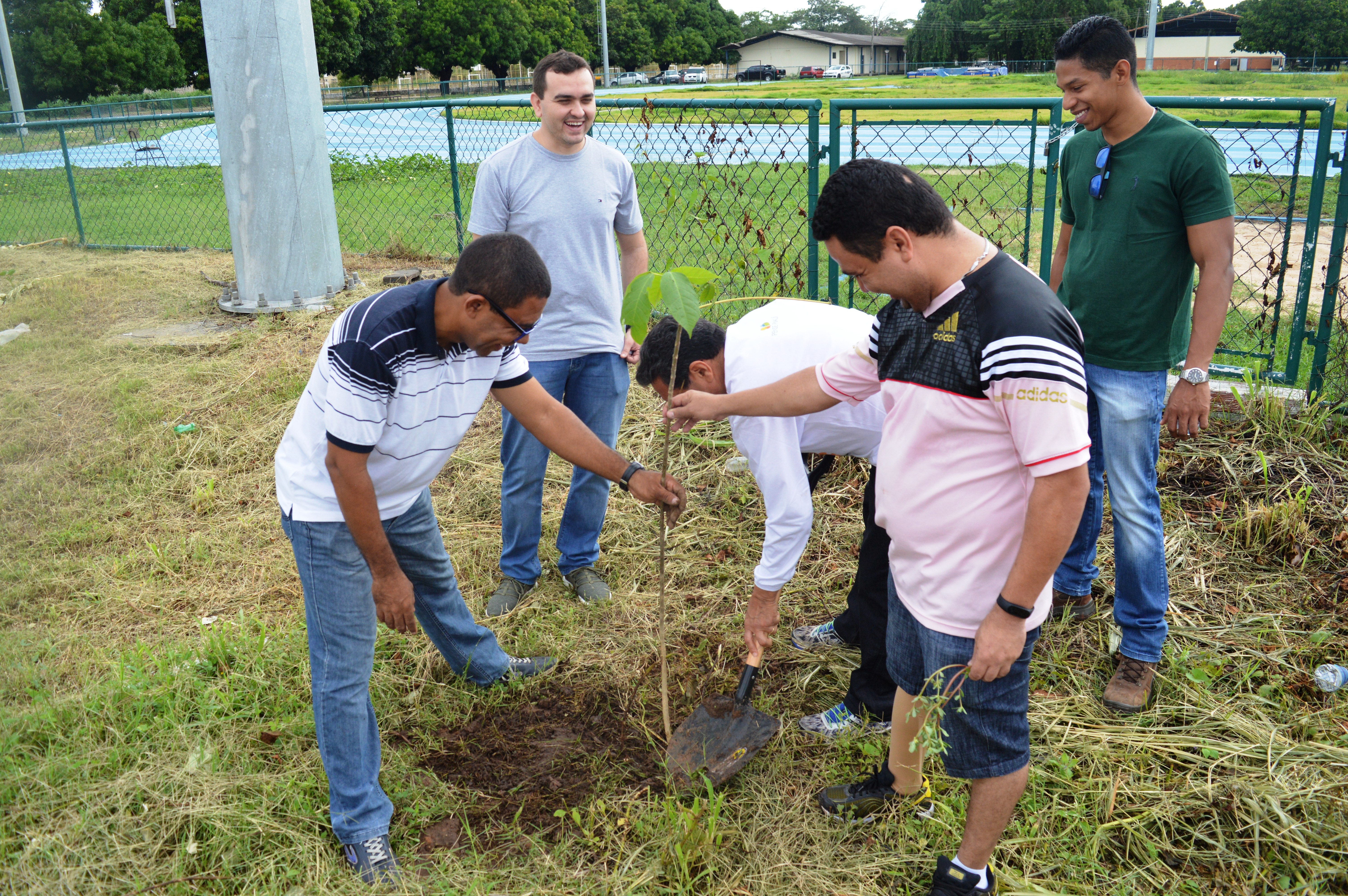 Plantio de mudas é realizado no setor de esportes da Universidade Federal do Piauí
