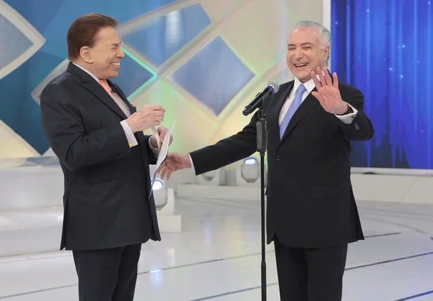 Michel Temer participa do programa Silvio Santos no SBT