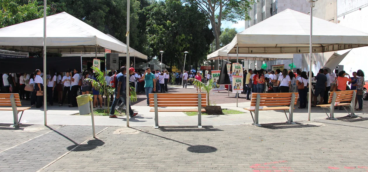 Dia D realizado na praça Rio Branco, Centro de Teresina