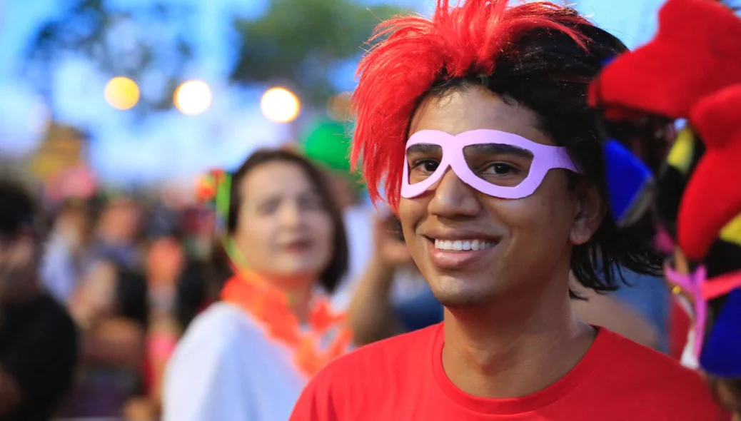 Folião esbanja simpatia durante o Corso 2018