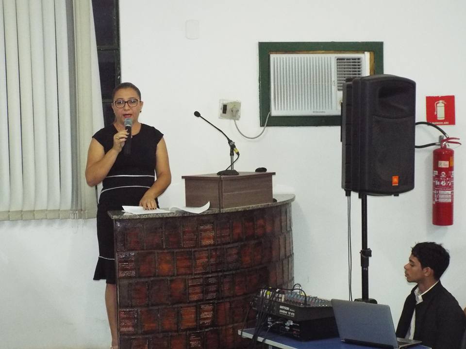 Prefeita Vilma Amorim fez um discurso na abertura do ano legislativo