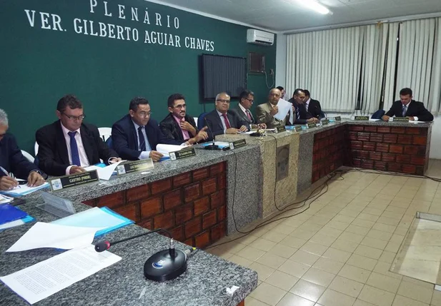 Vereadores na abertura do ano legislativo de 2018