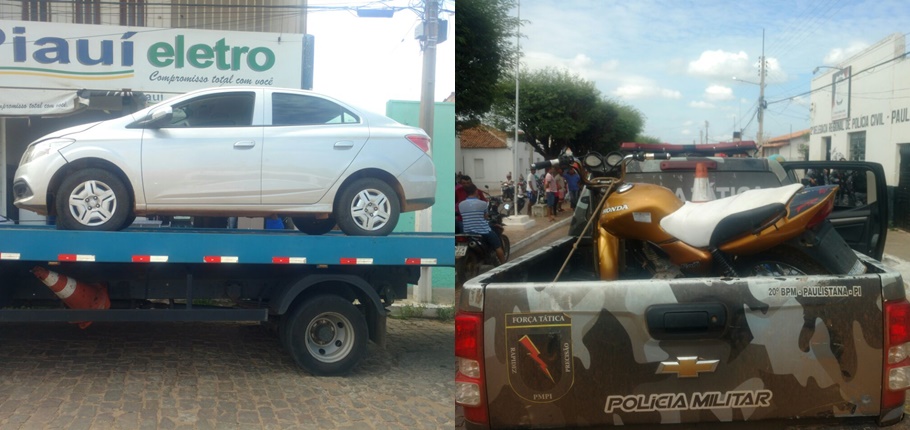 Carro e Moto recuperadas 