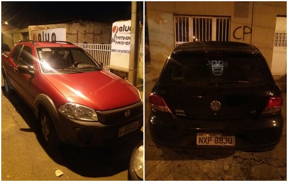 Carros recuperados por policiais militares do 6ºBPM