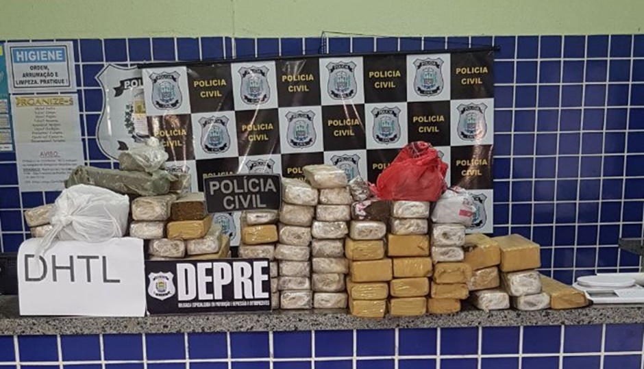 Droga apreendida em Parnaíba