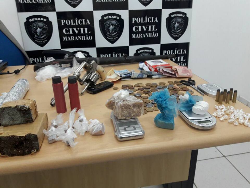 Materiais apreendidos pela Polícia Civil