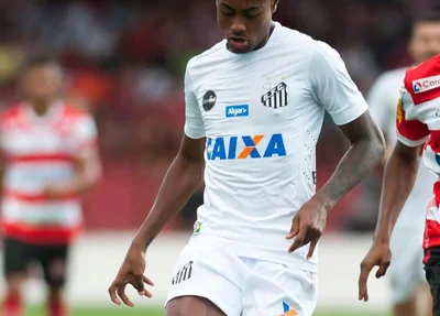 Atacante Bruno Henrique, do Santos Futebol Clube 