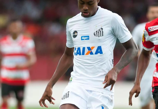 Atacante Bruno Henrique, do Santos Futebol Clube 
