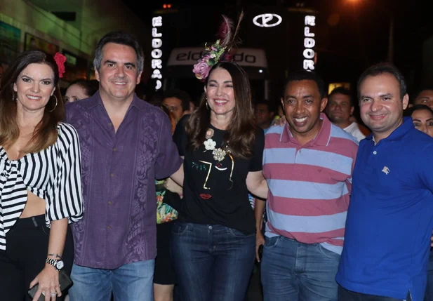 Ciro Nogueira participa do Carnaval da cidade de Floriano ao lado da deputada Iracema Portella e da vice-governadora Margarete Coelho