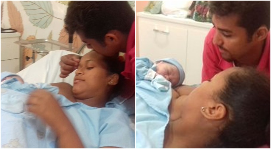 Edward Lourenzo fez a mãe Shanaya Pereira dançar antes do parto