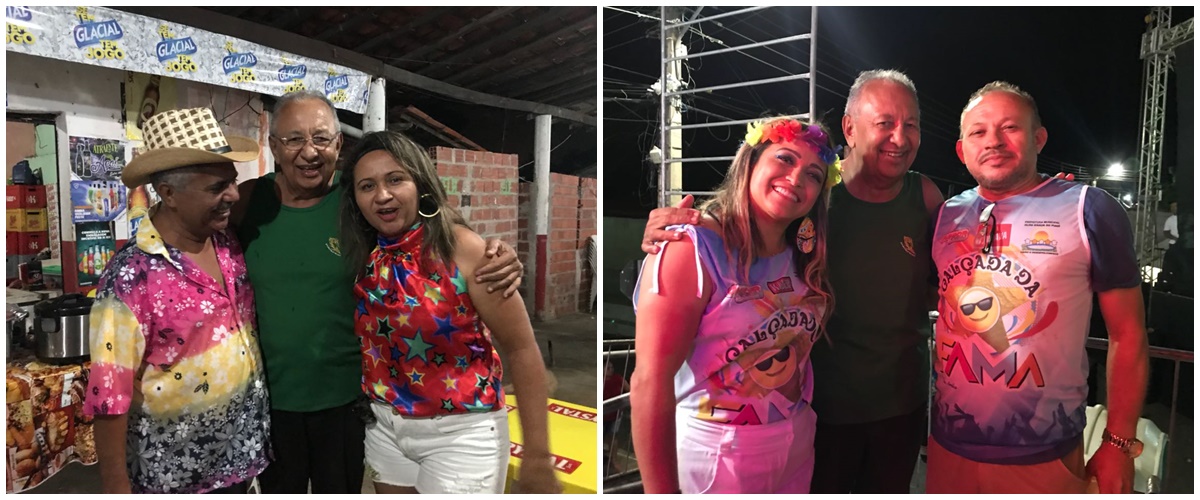 Dr. Pessoa com foliões em Monsenhor Gil e em Água Branca