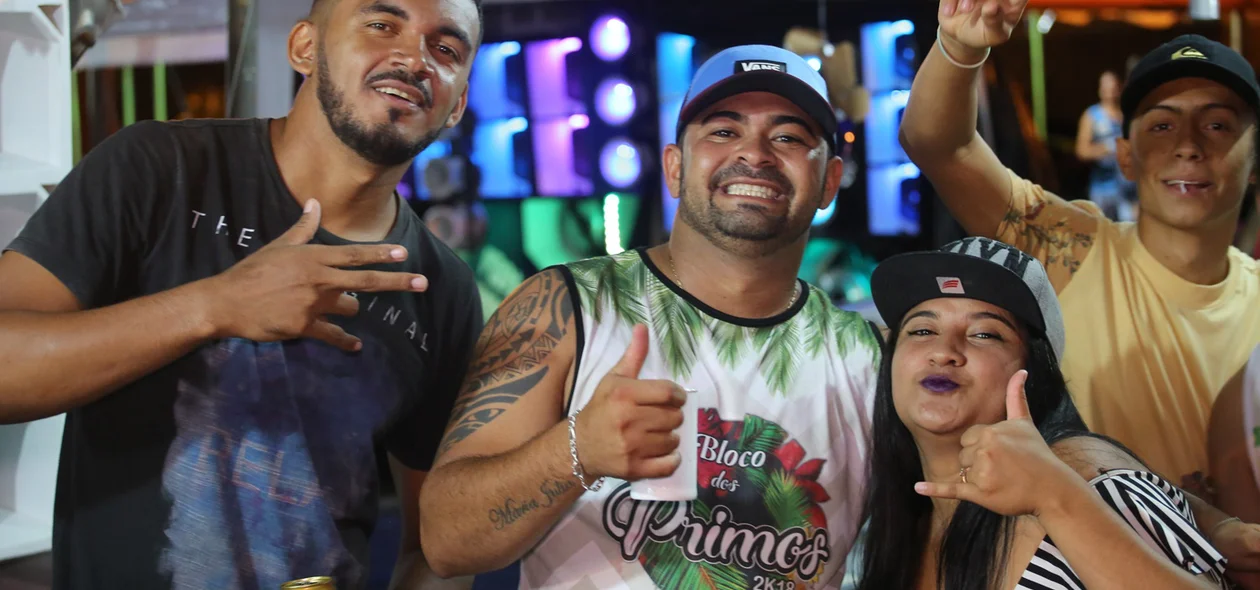 Folia em Altos teve a presença de vários populares no Calçadão da Praça Cônego Honório.