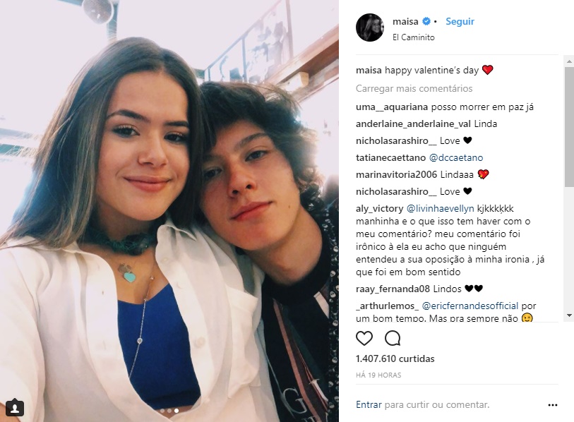 Maísa Silva assume primeiro namorado aos 15 anos