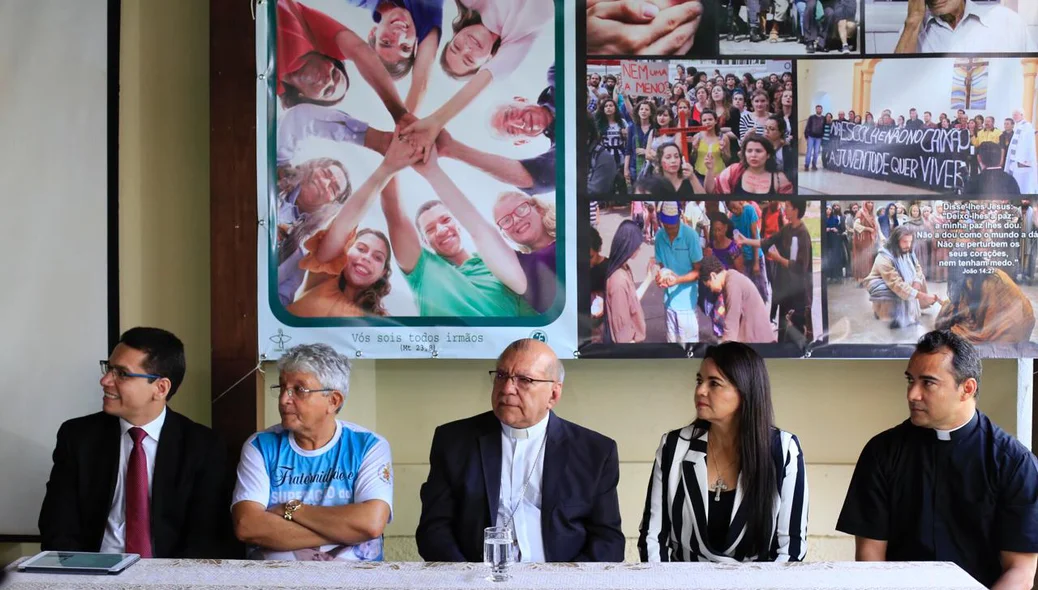 Mesa de honra do lançamento da Campanha da Fraternidade 2018