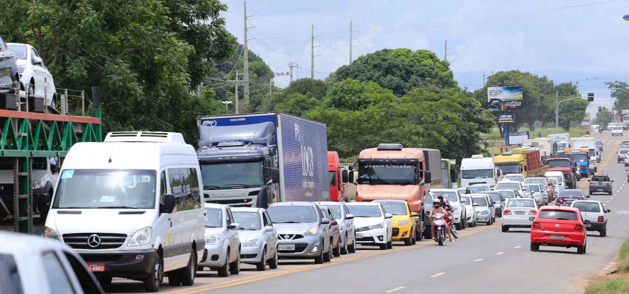 O trecho ficou congestionado