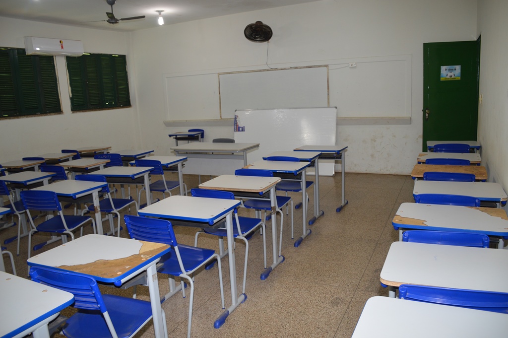 Salas de aula ficaram vazias