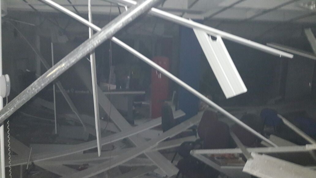 Agência do Banco do Bradesco destruída 