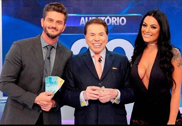 Monique Amin participou do programa de Silvio Santas com o ex-BBB Marcos Hater