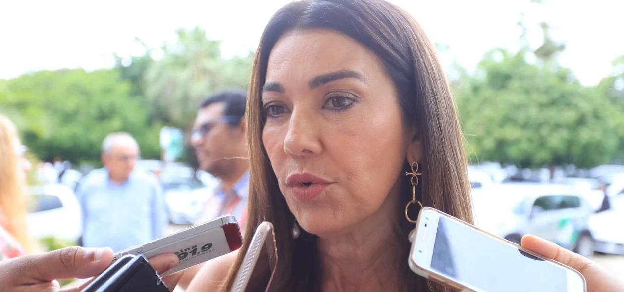 Vice-governadora Margarete Coelho, durante o lançamento do Cartão Reforma em Teresina