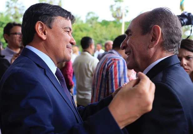 Wellington Dias e Marcelo Castro durante o lançamento do Cartão Reforma