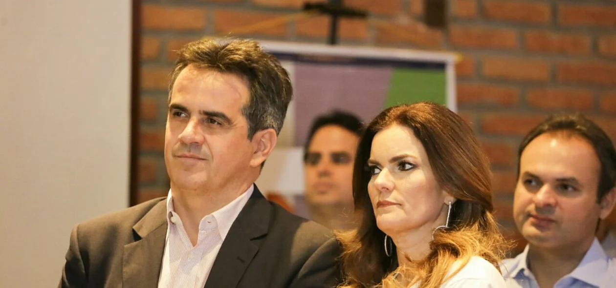 Iracema Portella e Ciro Nogueira na inauguração da Rádio CBN Teresina 