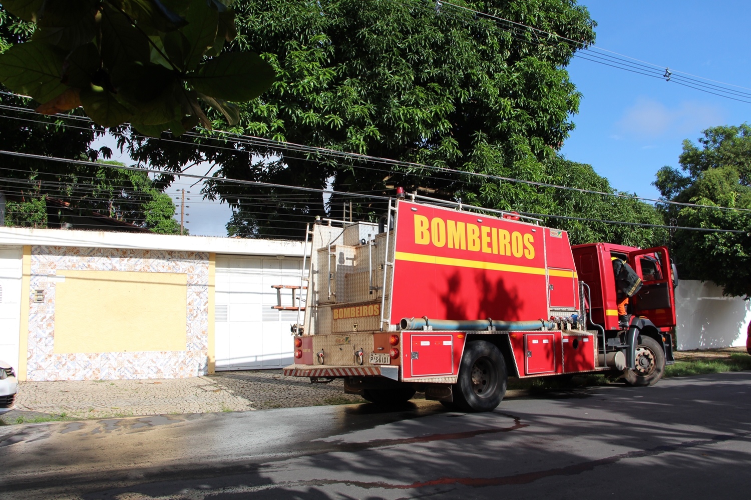 Residência onde houve o princípio de incêndio