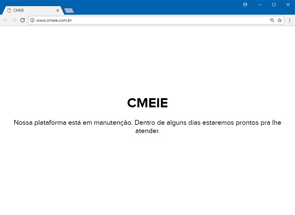 Site da CMEIE fora do ar