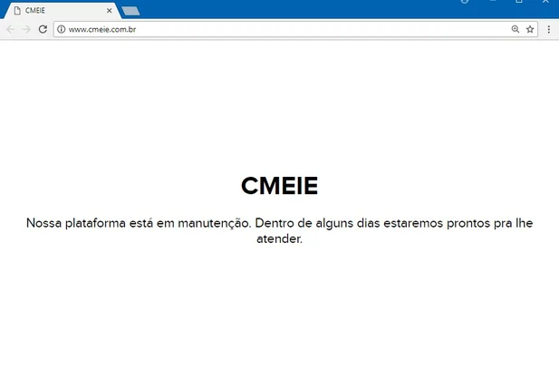 Site da CMEIE fora do ar
