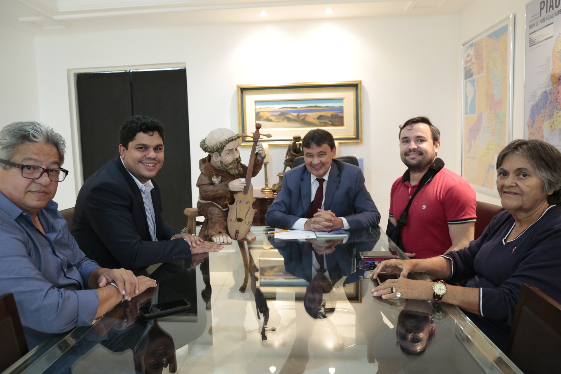 Wellington Dias, Fábio Novo e Jordão Costa participaram da reunião