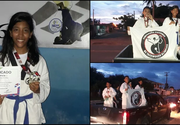 A atelta Ana Beatriz Mesquita, de 12 anos, acumula medalhas de torneios de Taewkondo 