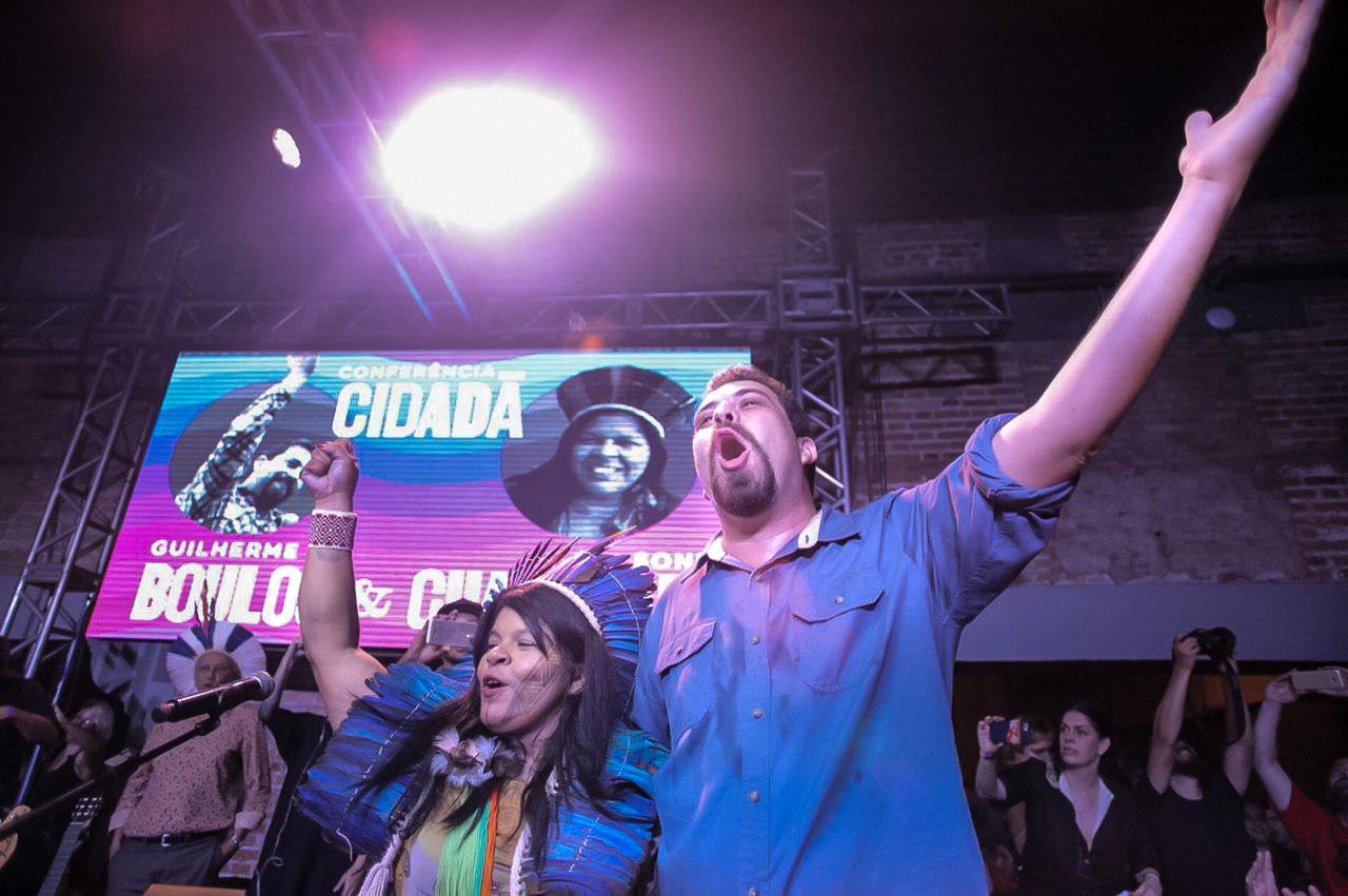 Guilherme Boulos e Sônia Guajajara
