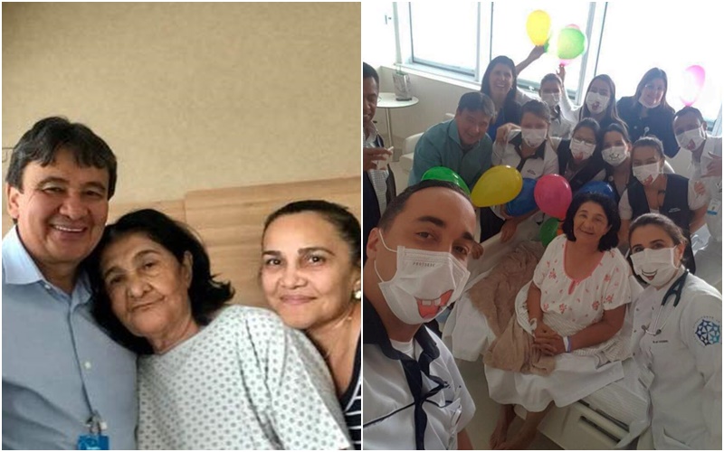 Wellington Dias comemora recuperação da mãe
