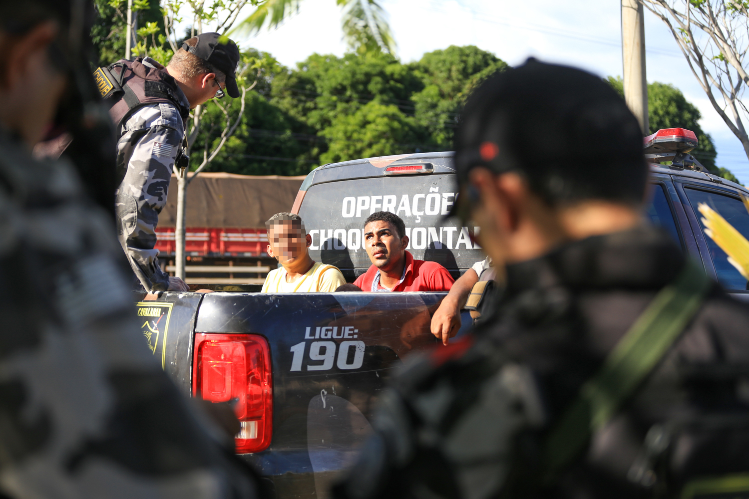 Dupla foi presa pela cavalaria da policia 