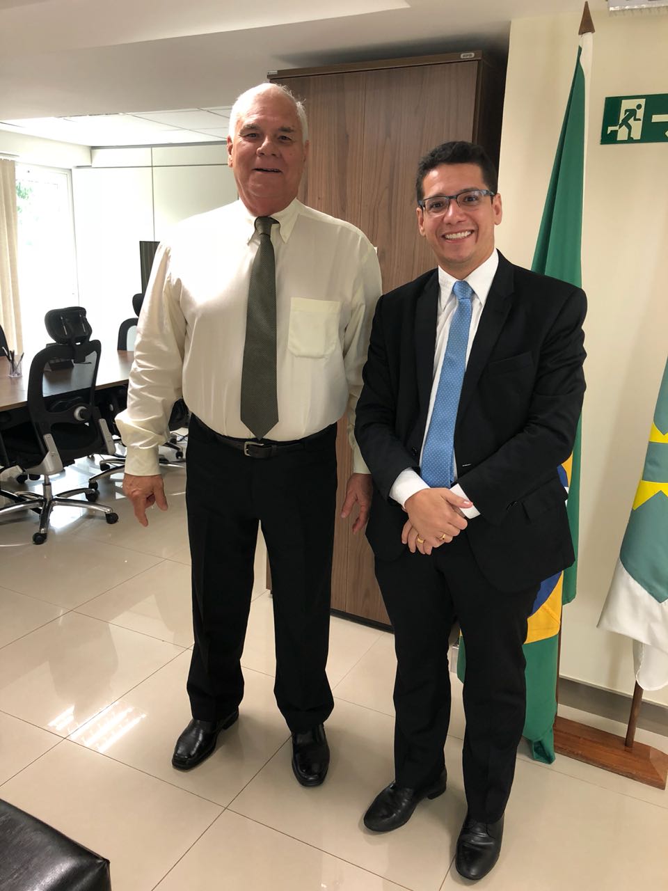 Diretor do Depen, Carlos Felipe Alencastro, e secretário Daniel Oliveira