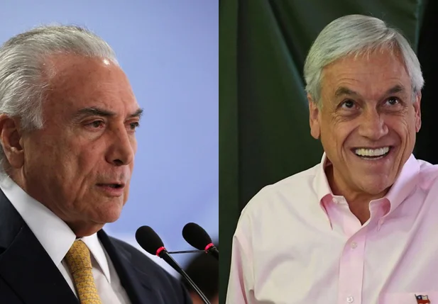 Michel Temer e Sebastian Piñera, presidente do Chile