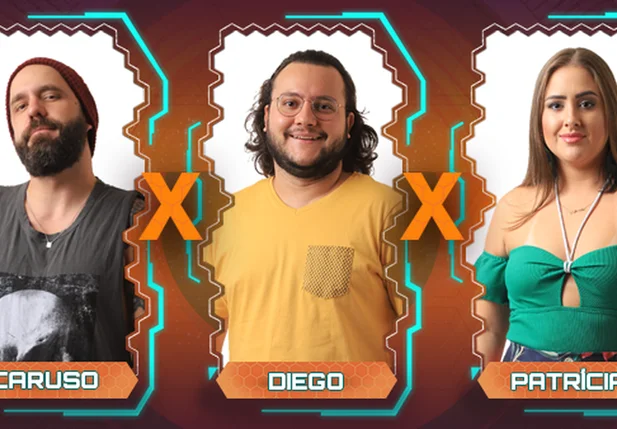 Caruso, Diego e Patrícia estão no paredão do BBB