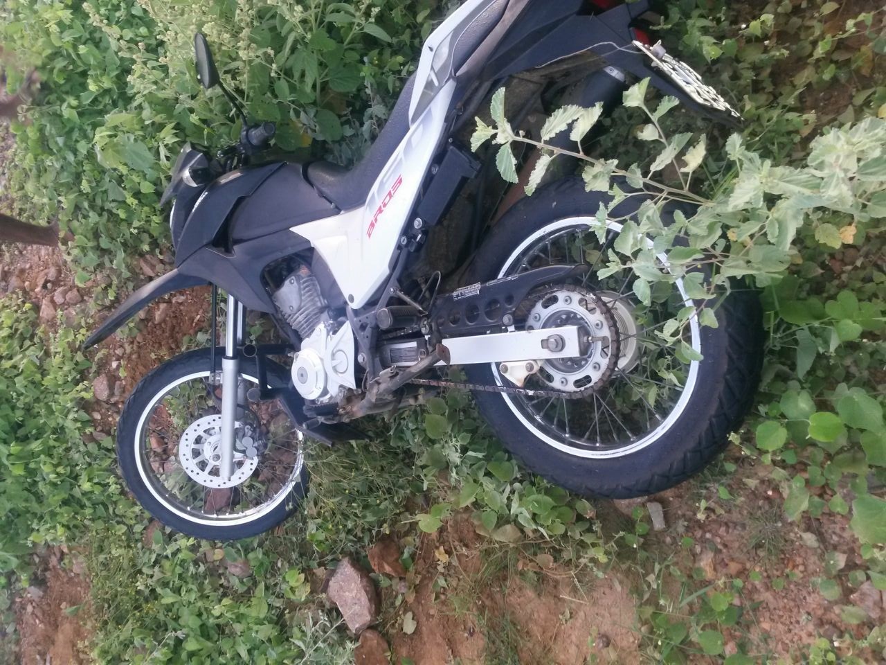 Motocicleta envolvida em acidente em Curral Novo 