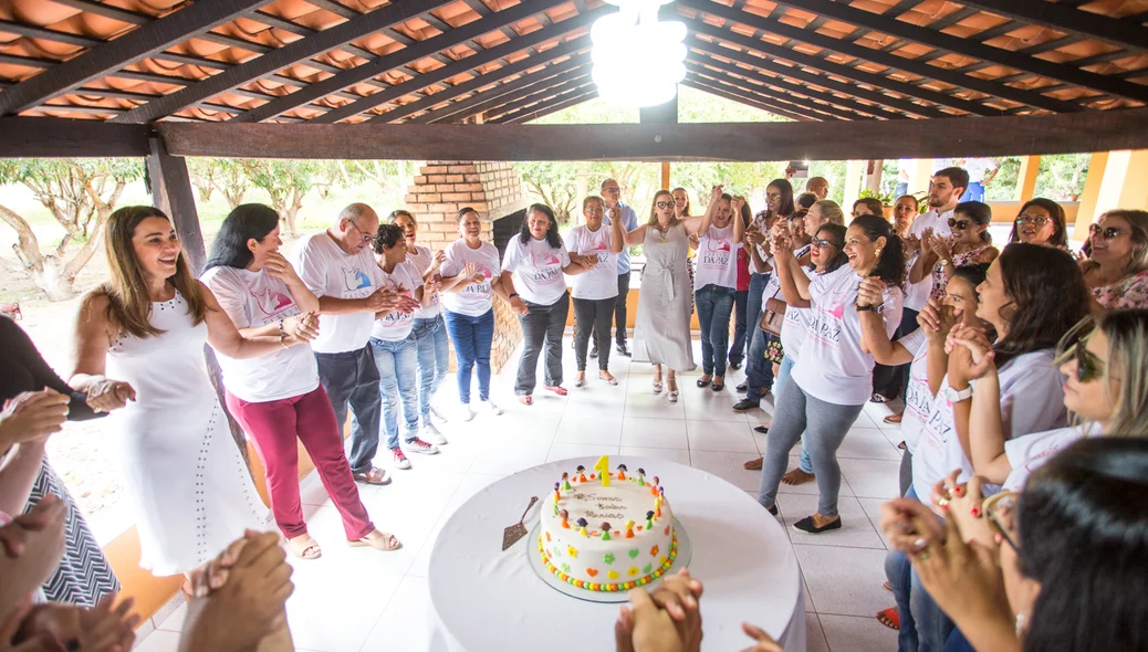 O aniversário foi comemorado na instituição Fazenda da Paz