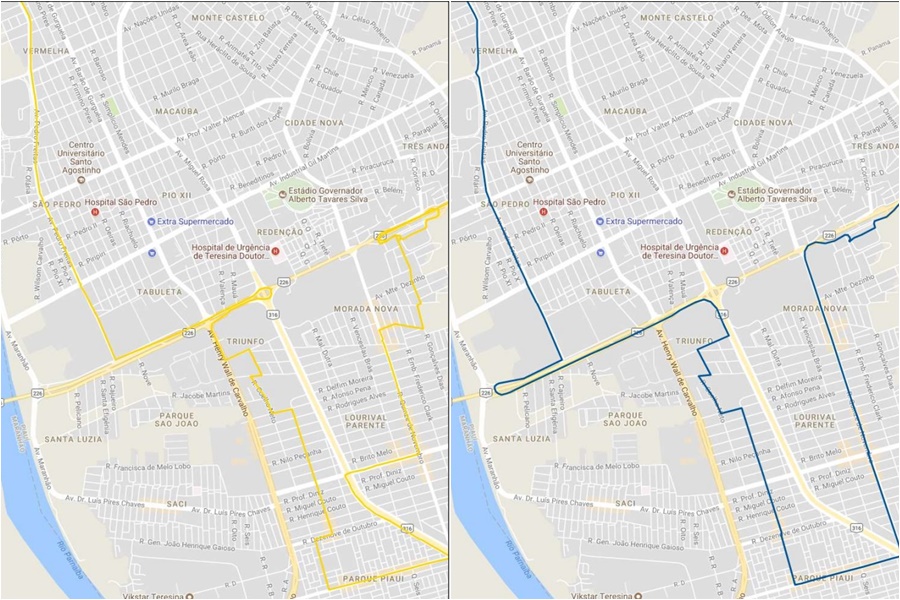 Mudanças no intinerário do Rodoviária Circular I e II