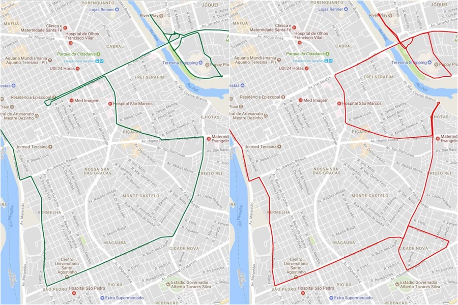 Mudanças no itinerário do Universidade Circular I e II