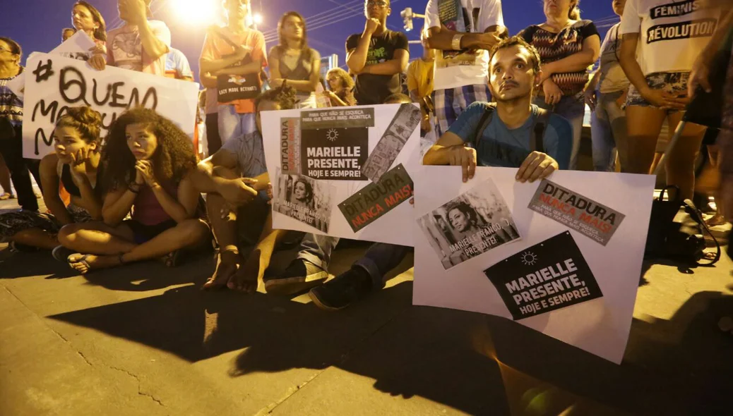 Ato pela vereadora Marielle Franco em Teresina