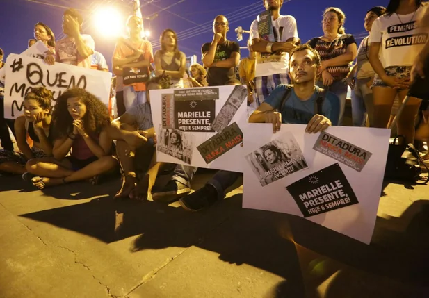 Ato pela vereadora Marielle Franco em Teresina