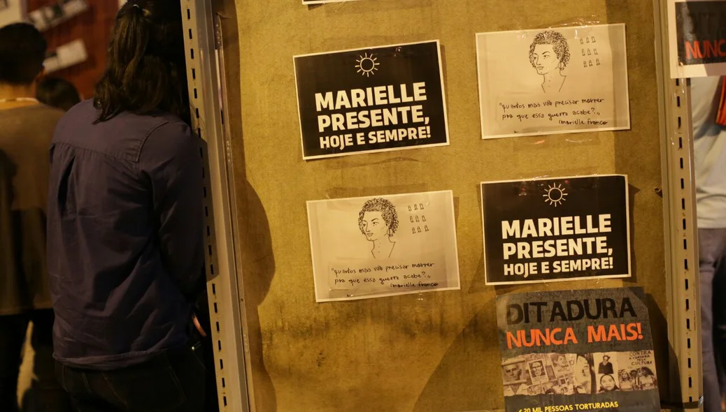 Cartazes em prol de Marielle Franco